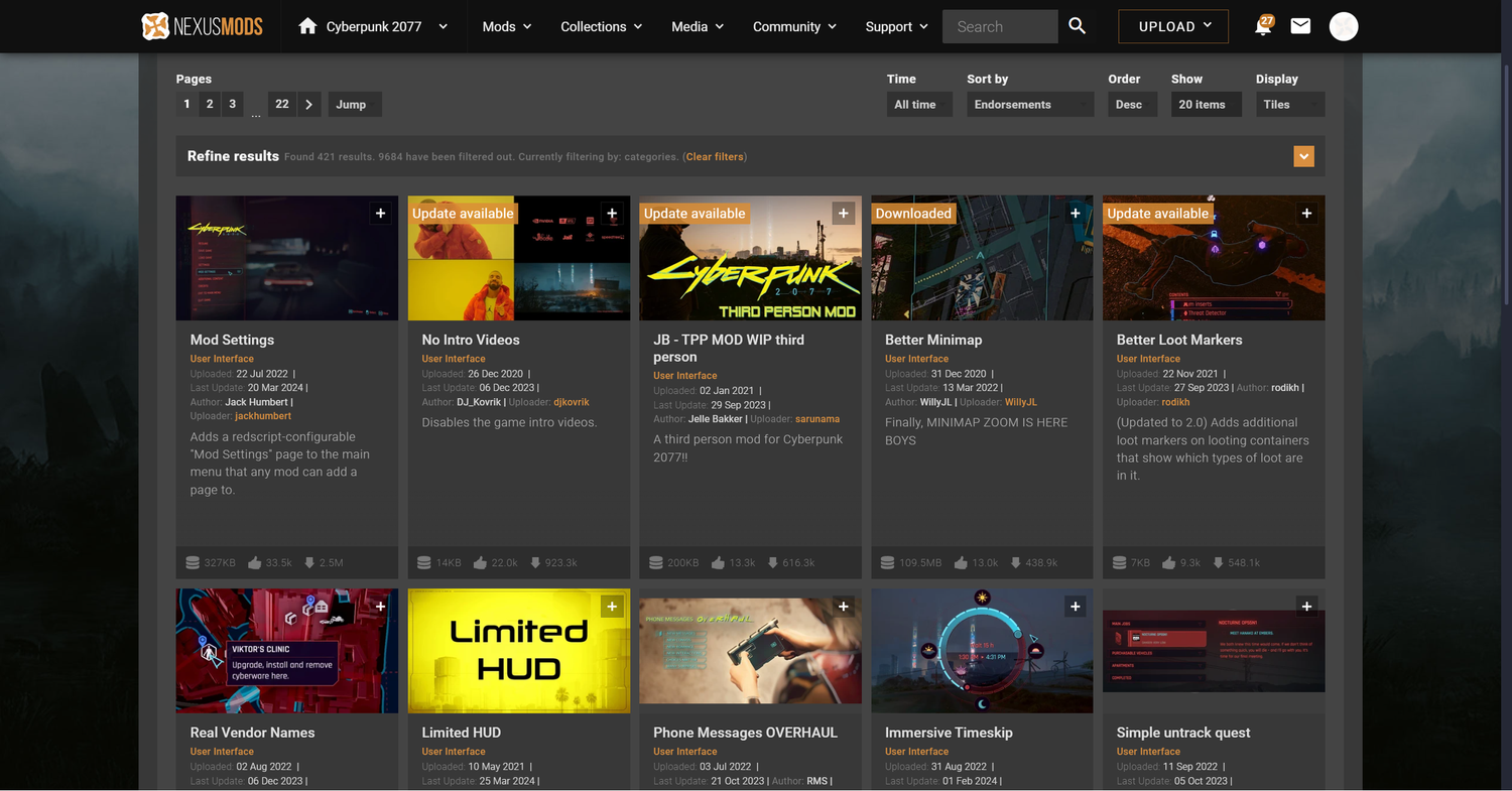 Modding Community Analysis