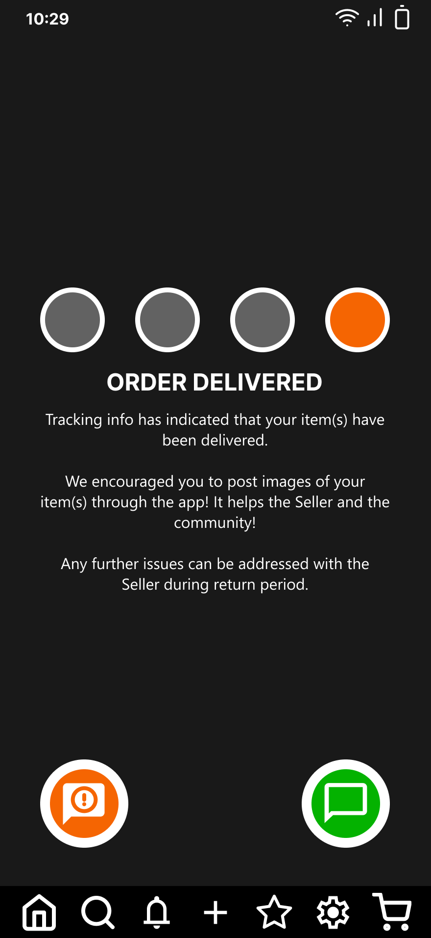 Order Tracking — Delivered