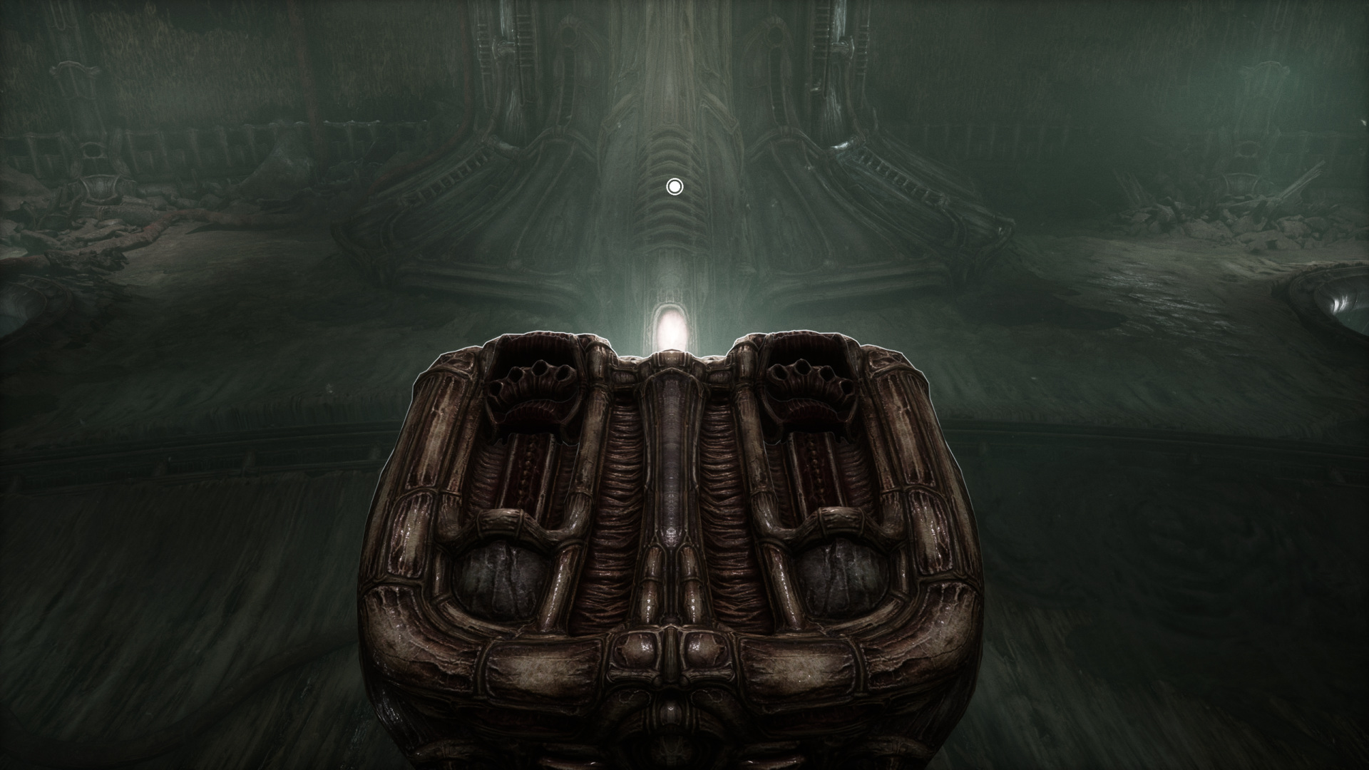 Scorn gameplay — environmental puzzle