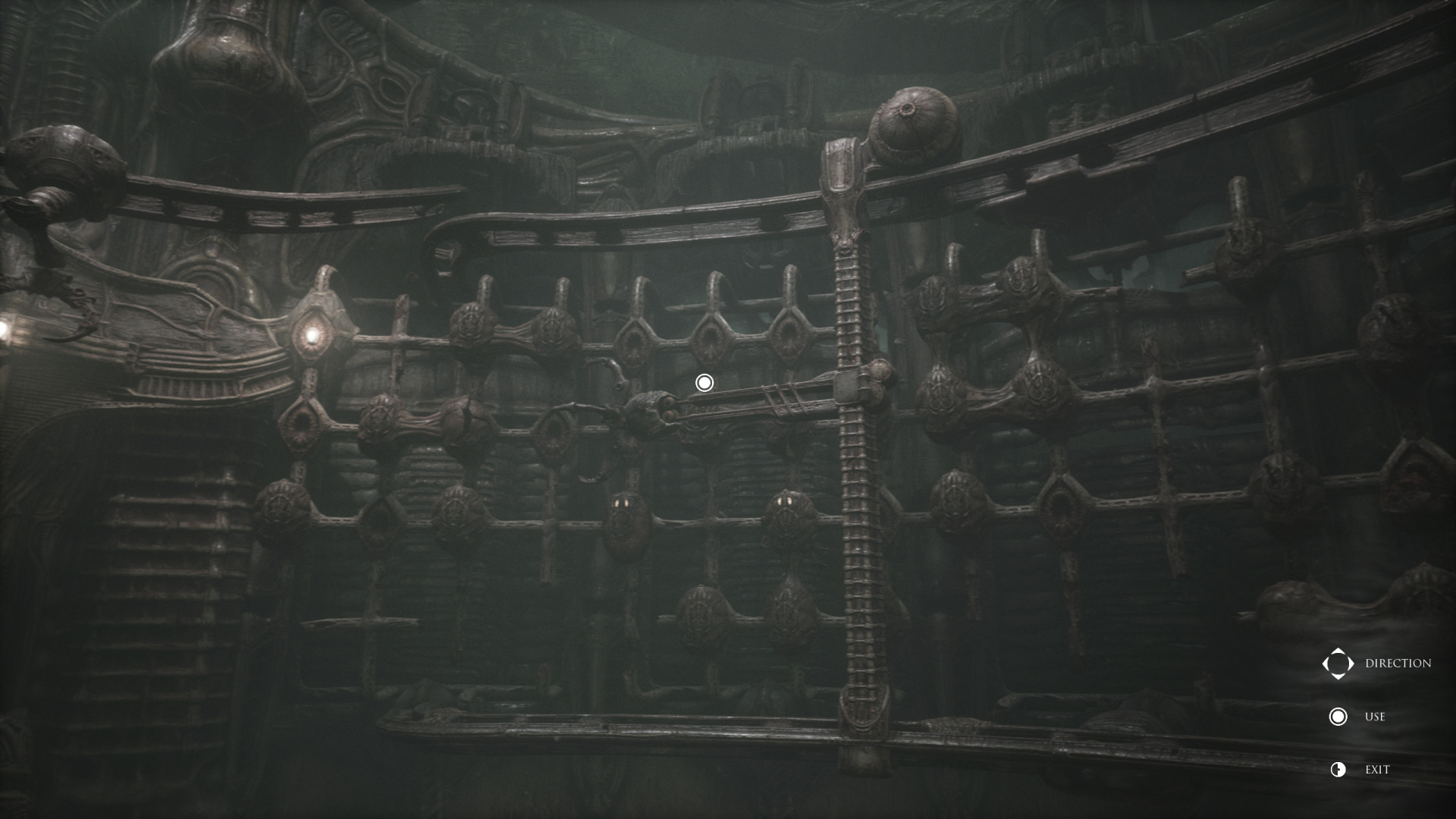 Scorn gameplay — environmental puzzle mechanism